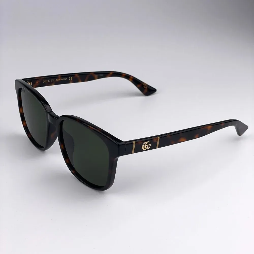 🔥  GUCCI LOGO GG0637SK 002 Sunglasses Havana Green Square Men